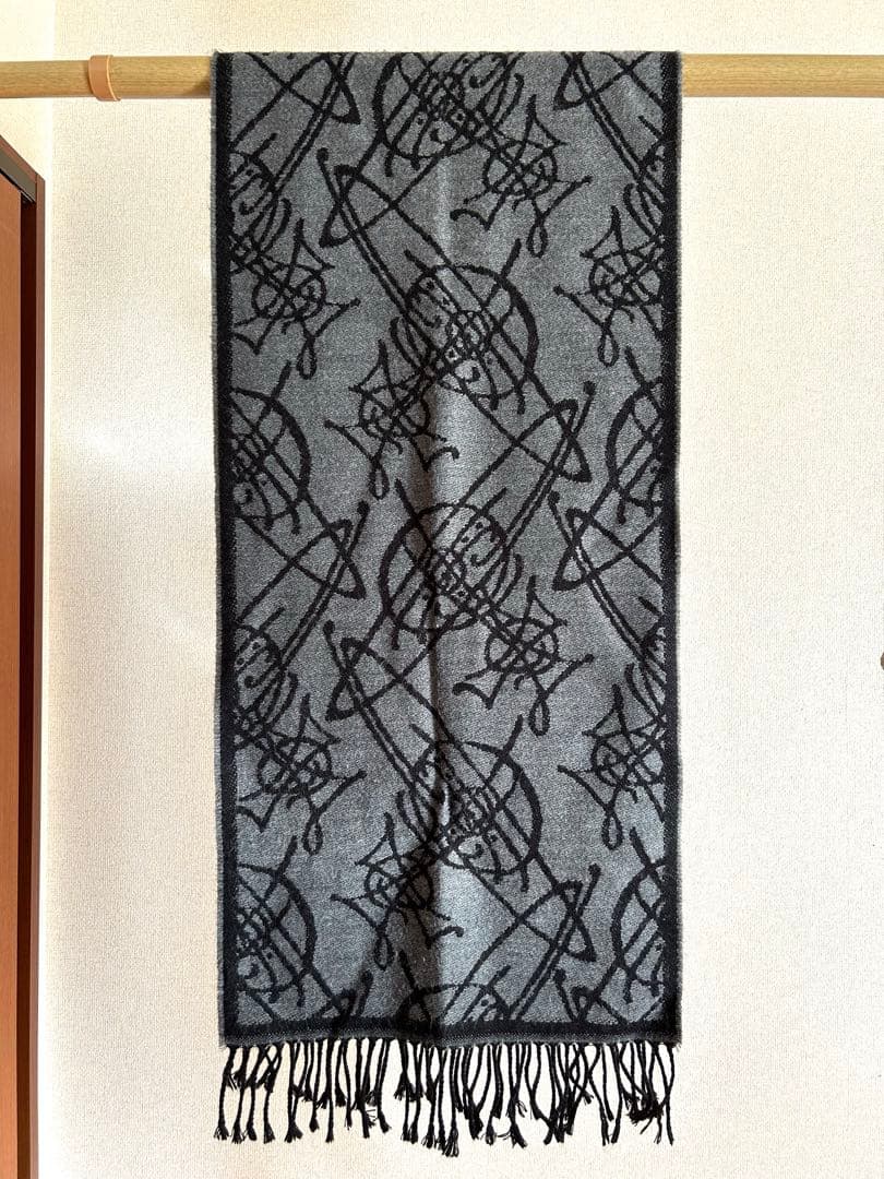 Vivienne Westwood ストール グレー×ブラック