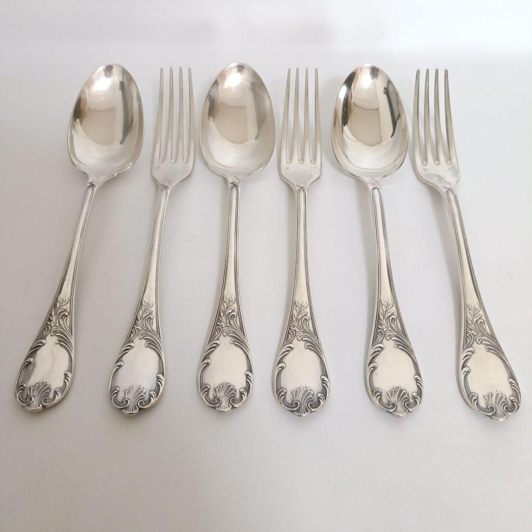 クリストフル CHRISTOFLE テーブルスプーン フォーク マルリー 6本