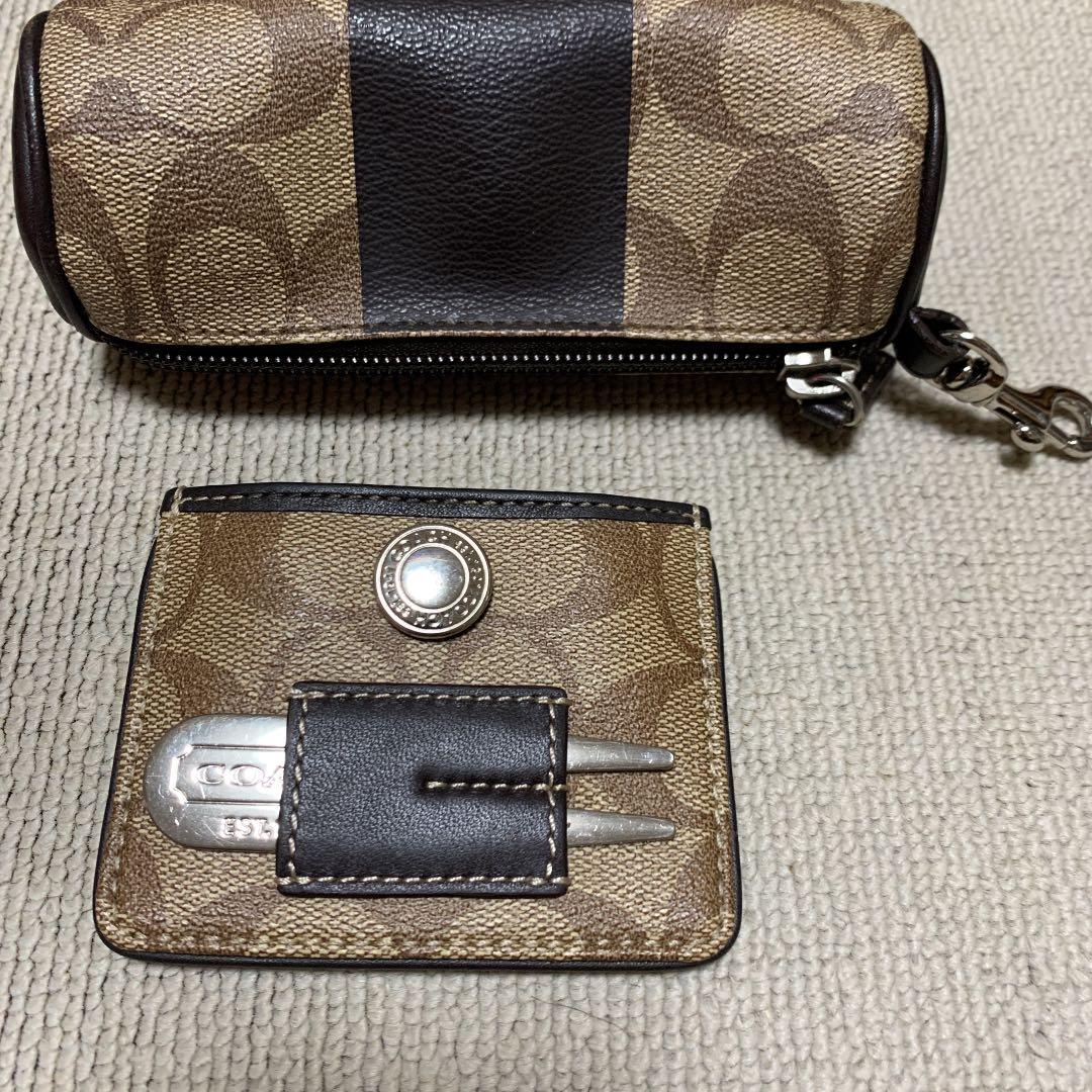 coach ゴルフボールポーチ　ティーケース