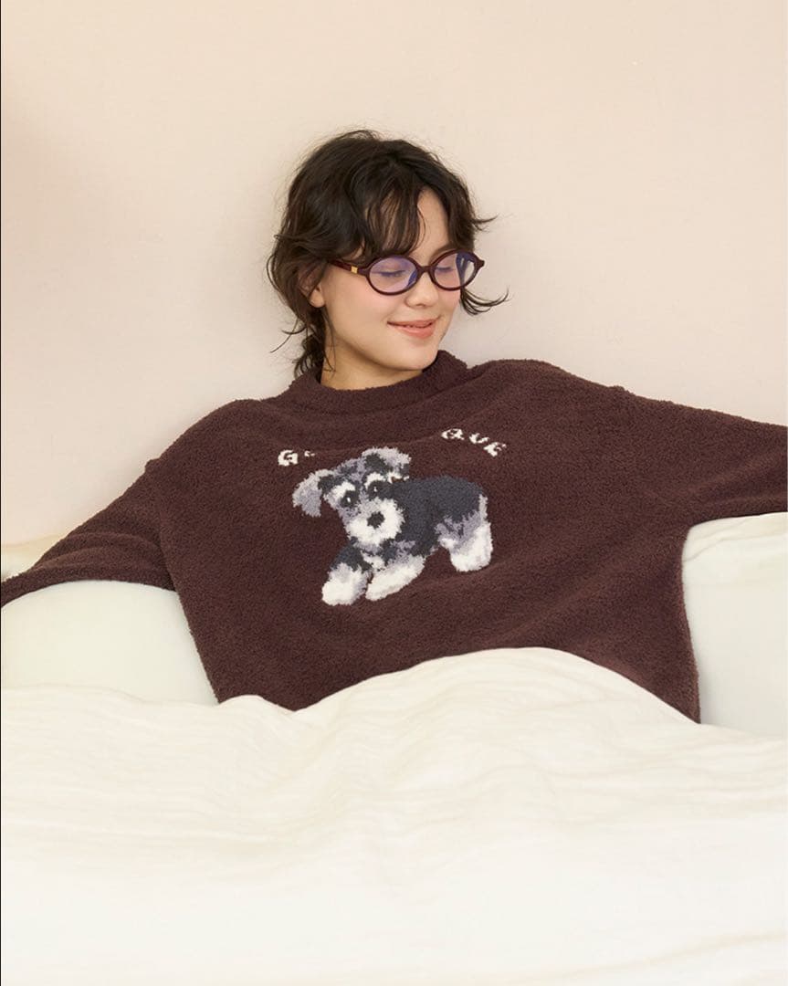 gelatopiqué DOG ジャガードプルオーバー&ロングパンツセット