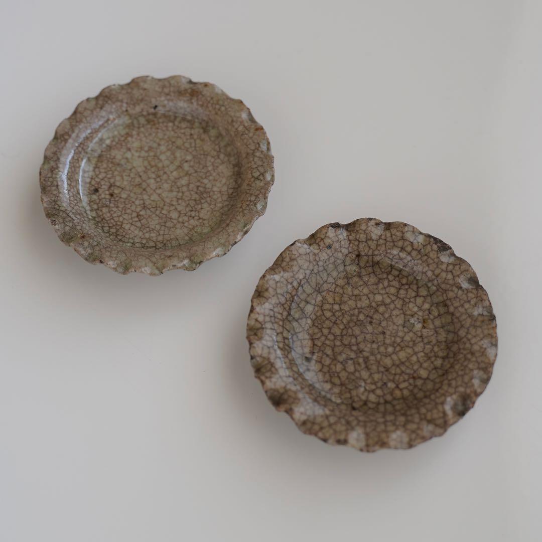 御深井焼　江戸後期頃　2枚組