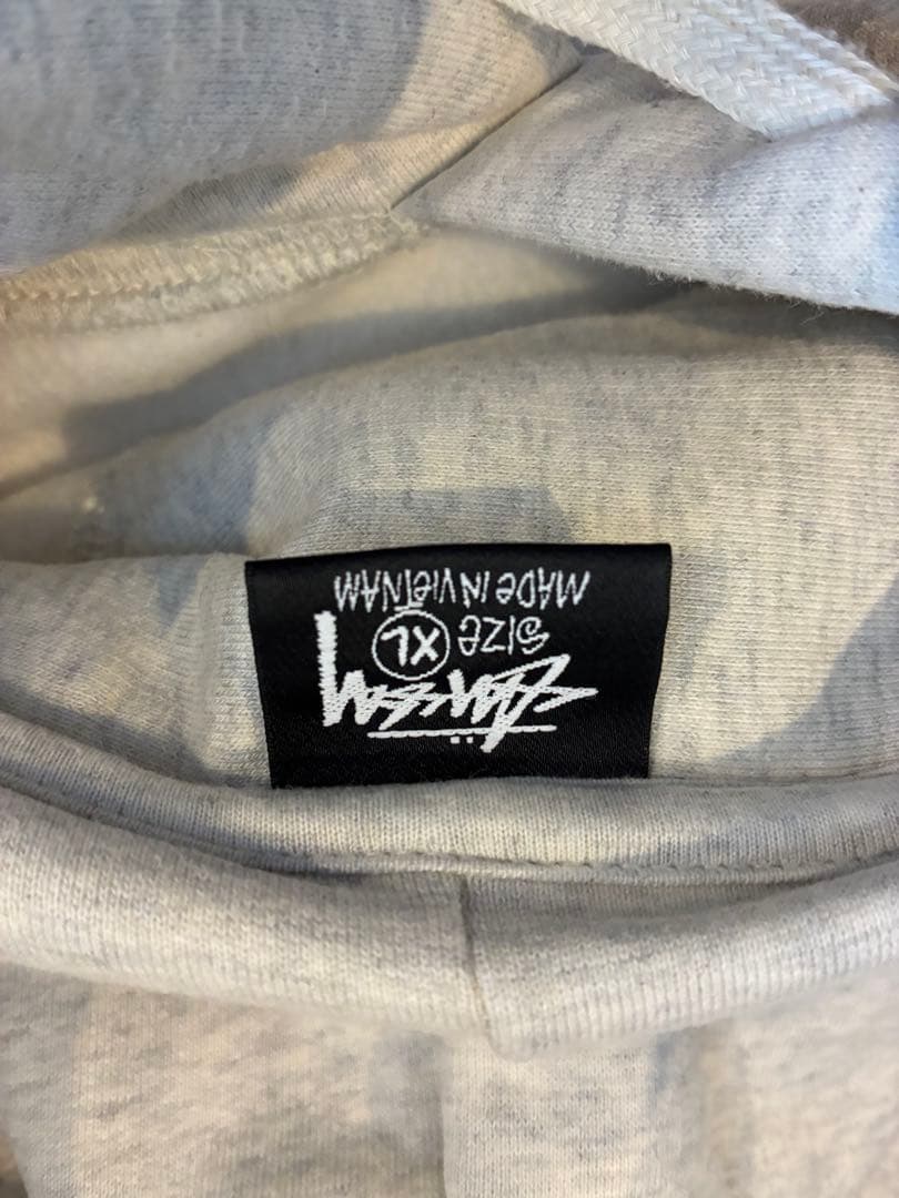 ゆみ　Stüssy ライトグレー XL パーカー　ヘビーウエスト　状態良