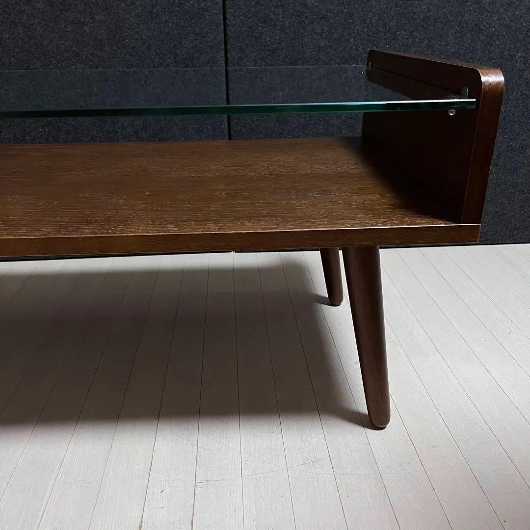 天然木　オーク材　Gigi ジジ　ガラステーブル　センターテーブル　アンティーク