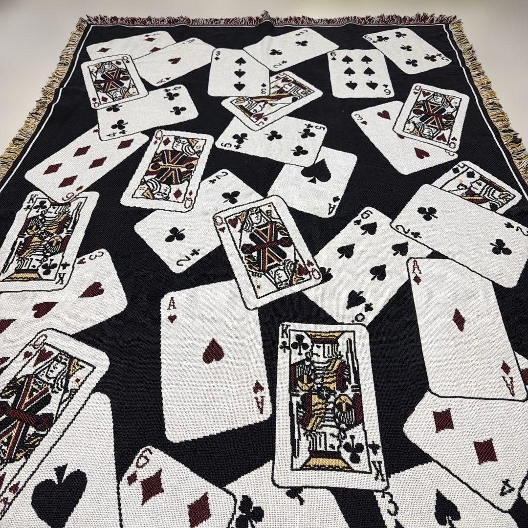 トランプ　マルチカバー　ソファカバー　ヴィンテージラグ　180x122