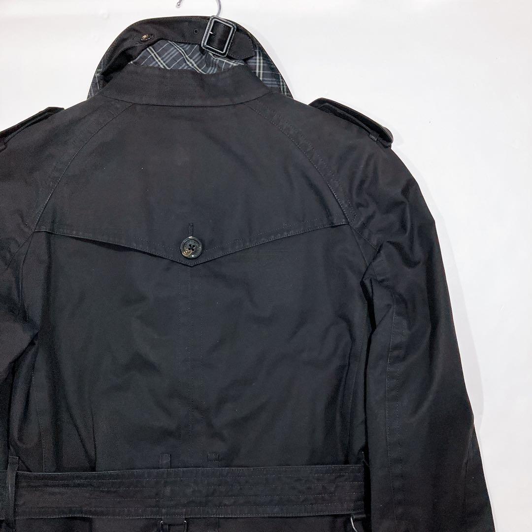 【逸品】バーバリーブラックレーベル　ロングトレンチコート　ライナー付　 Lサイズ