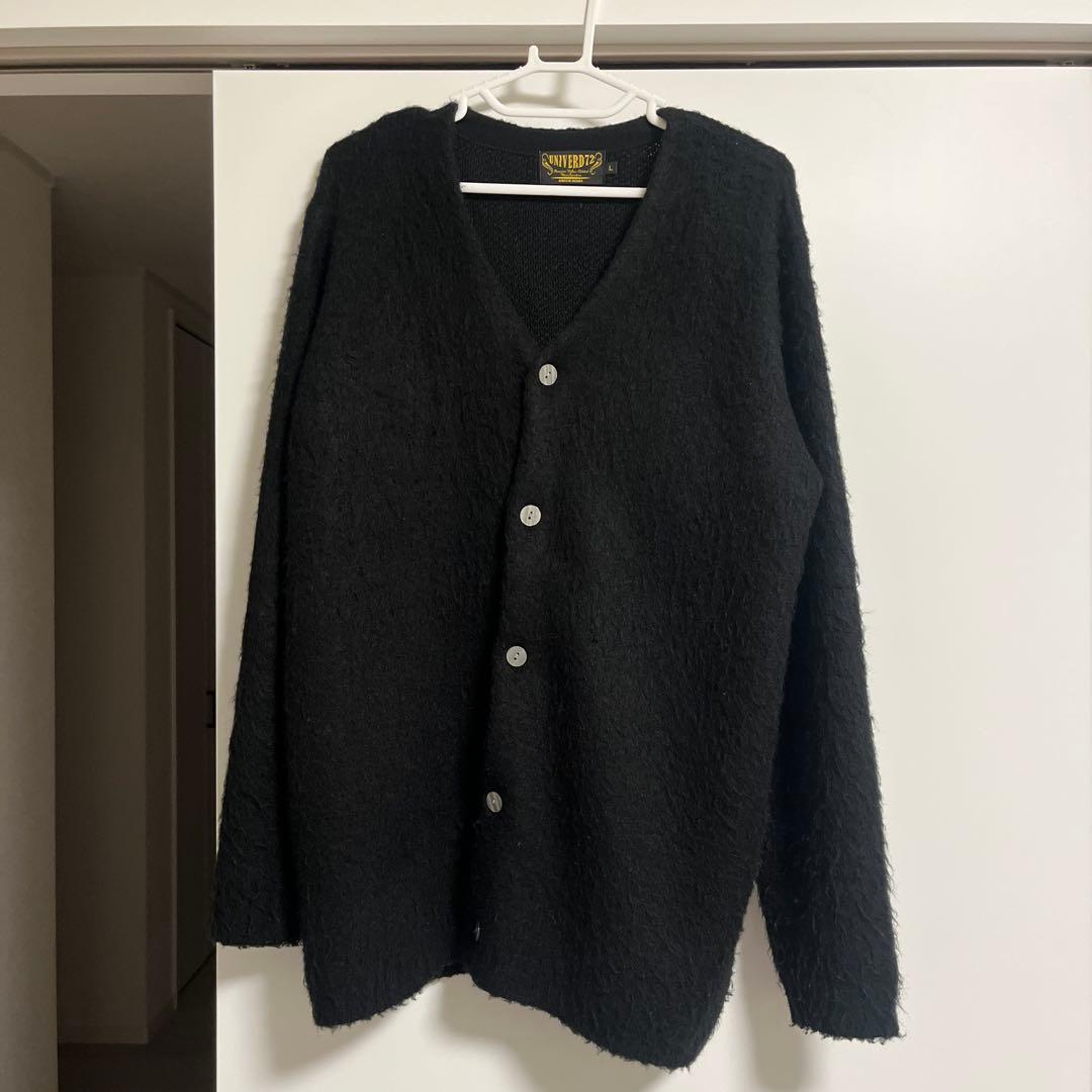 UNIVERD72モヘアカーディガン　黒　サイズL