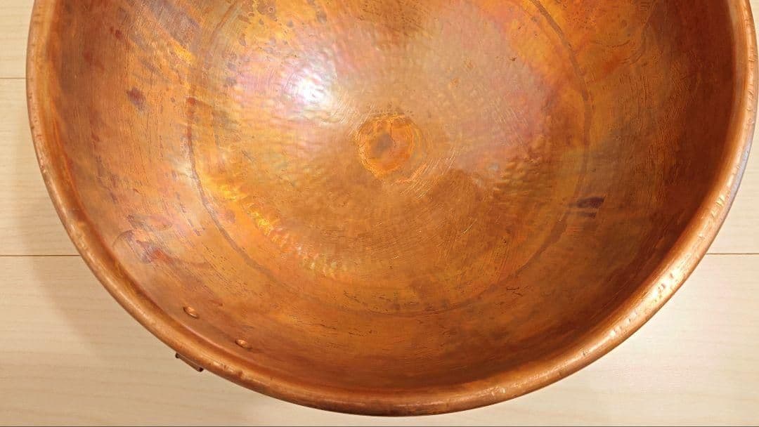 純銅製 特大 大型 さわり鍋 銅鍋 鎚目 37.5cm 送料込み