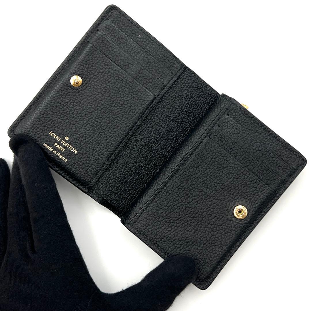 【美品】ルイヴィトン モノグラム アンプラント クレア ブラック 2つ折り財布