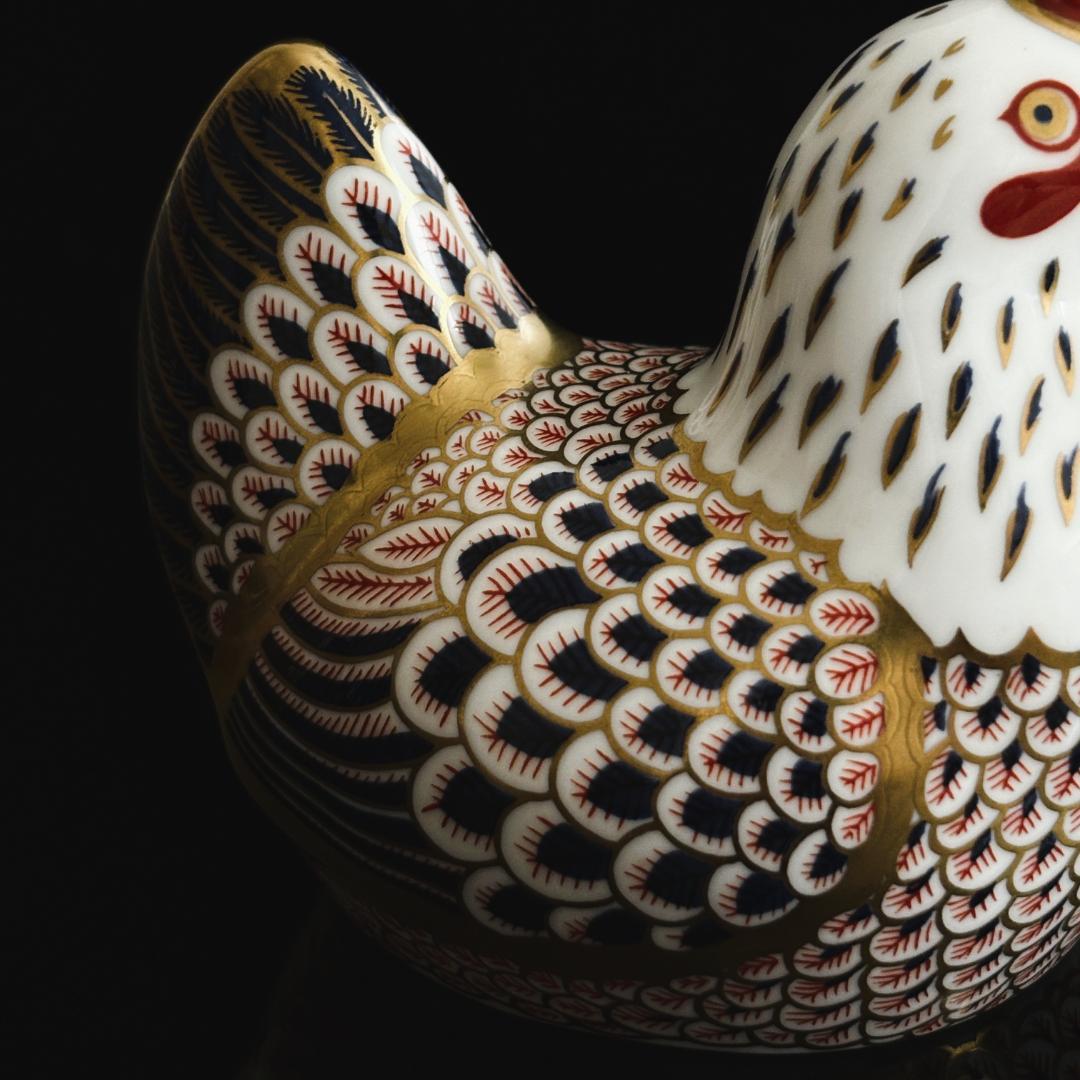 ロイヤルクラウンダービー Crown Derby 鶏（ニワトリ）人形