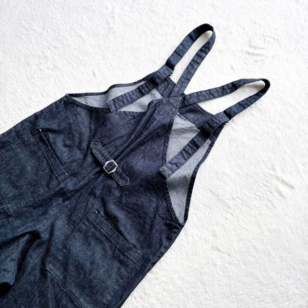 かぐれ インディゴ デニムサロペット オールインワン パンツ ワイド　綿