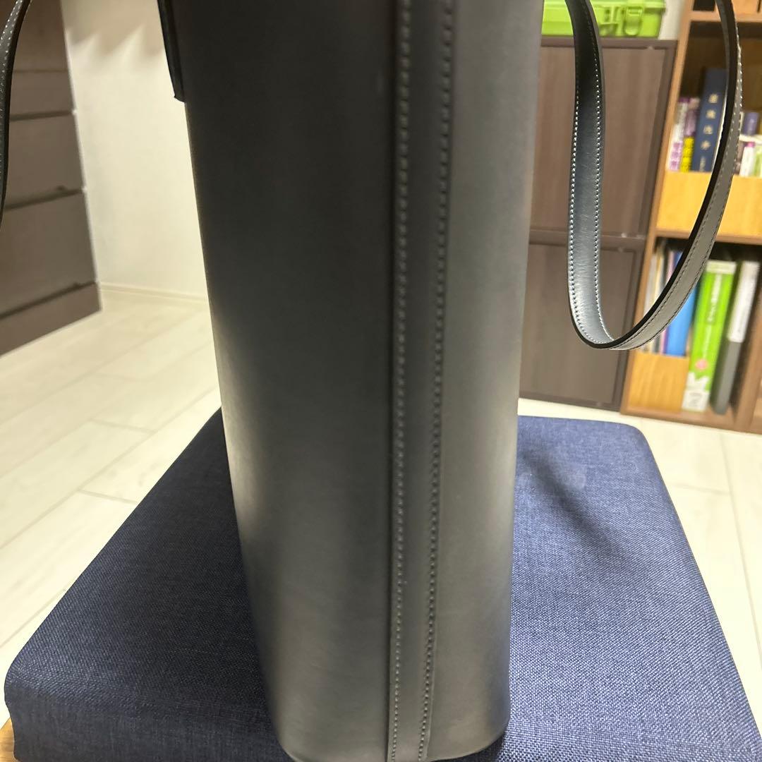 【超美品】万双 トートバッグ ブライドルレザー ネイビー