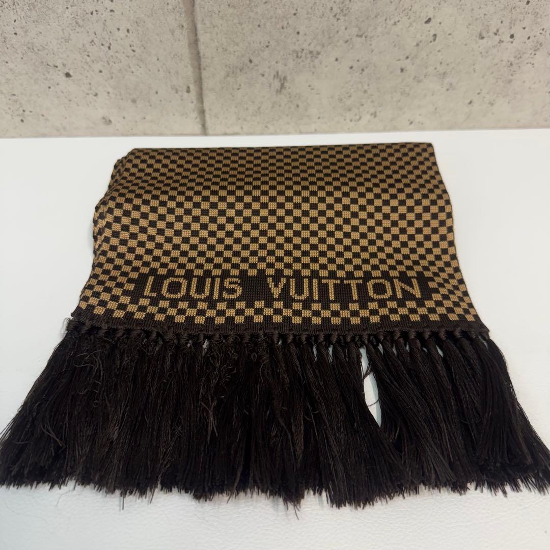 こ*ム様 LOUIS VUITTON シルク/BRW/ダミエ マフラー