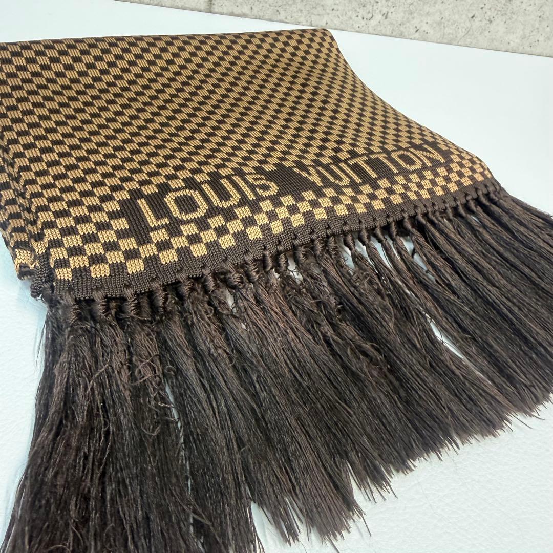 こ*ム様 LOUIS VUITTON シルク/BRW/ダミエ マフラー