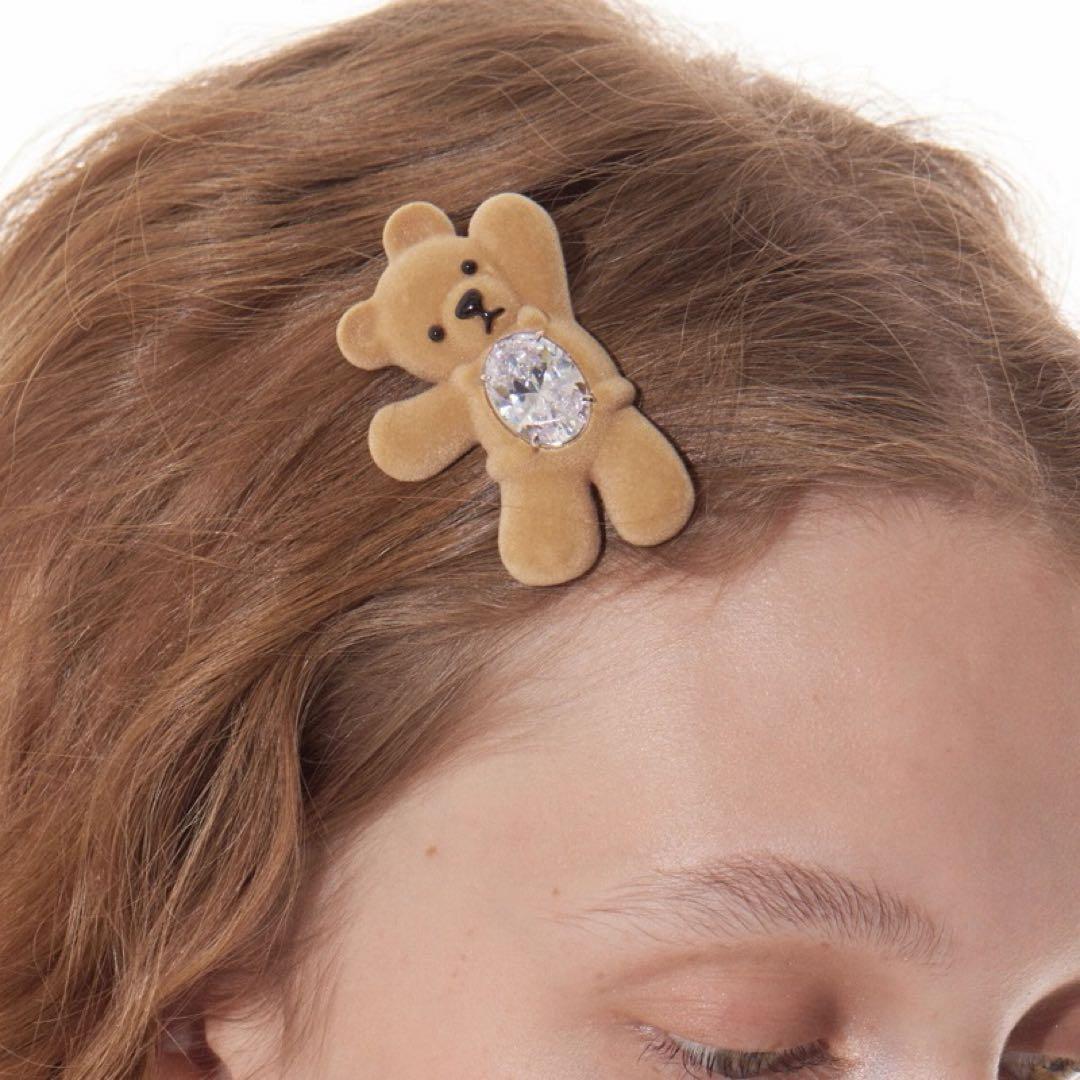 chloe❤️ yvmin クマ ヘアピン ヘアクリップ セット ペア