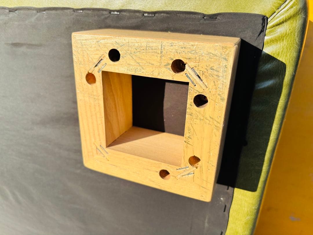 J41★アスプルンド★美品 オットマン グリーン 合成皮革