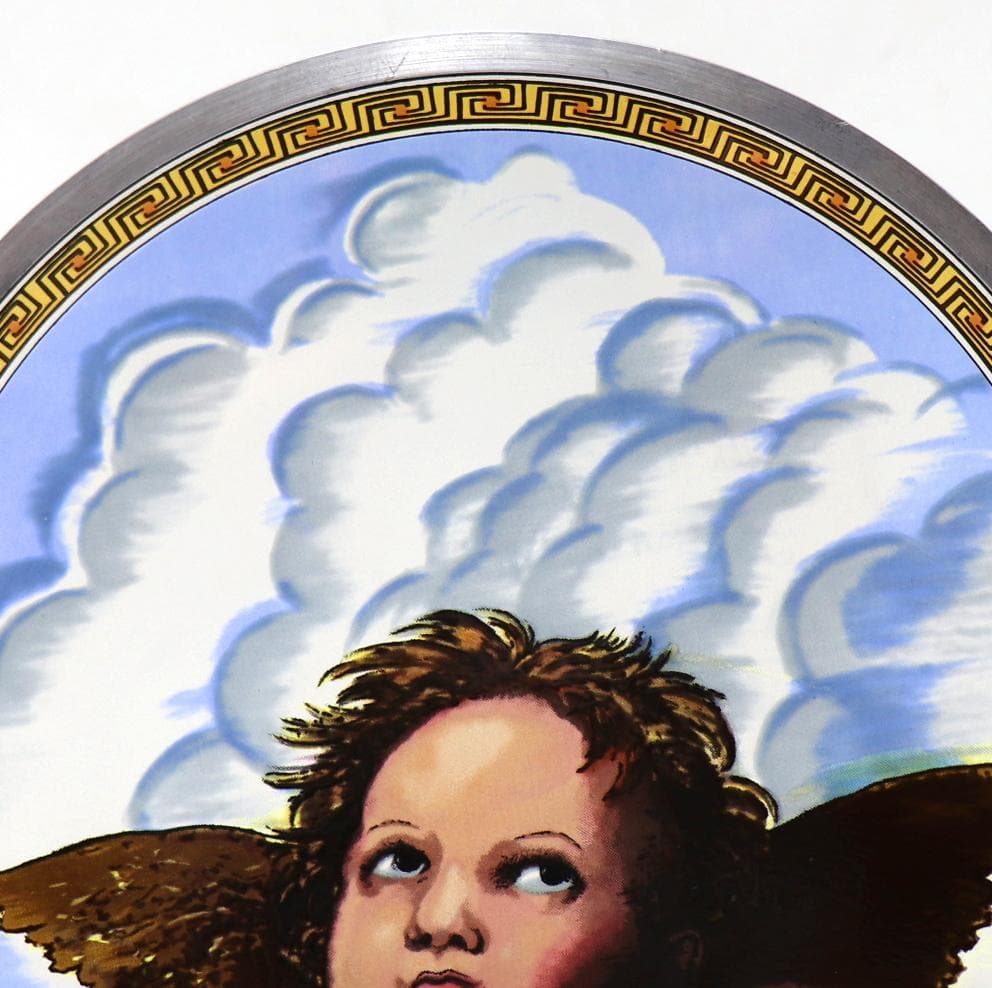 システィーナの聖母の天使 ヴィンテージ ステンドグラス ラファエロ・サンティ