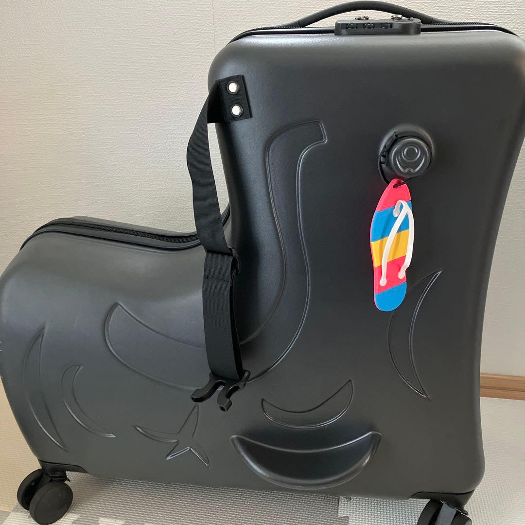 子どもが乗れるスーツケース　キャリーケース　トラベルタグ&専用カバーつき