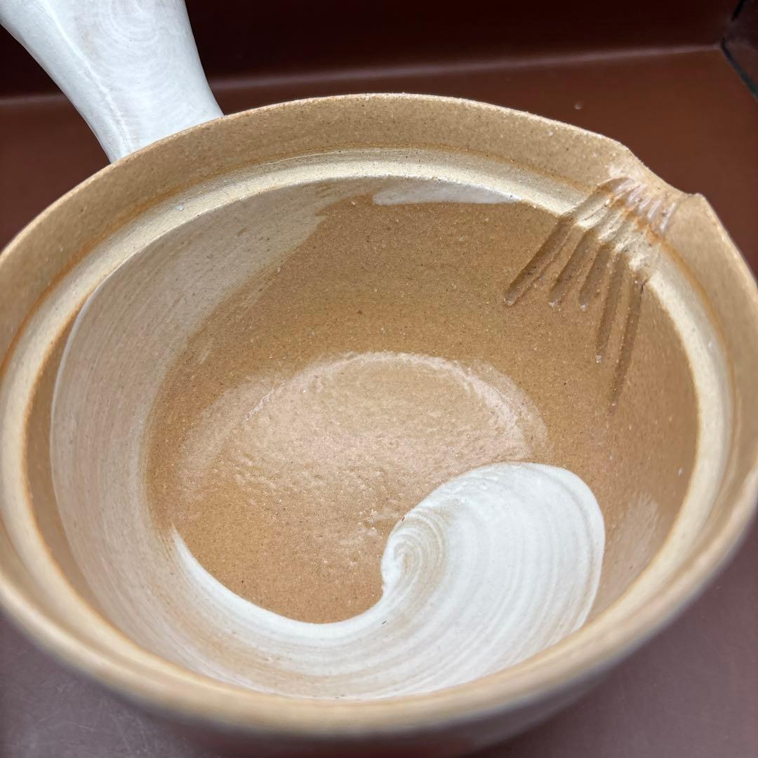 京焼　清水焼　陶あん　急須　茶器　色絵　赤椿