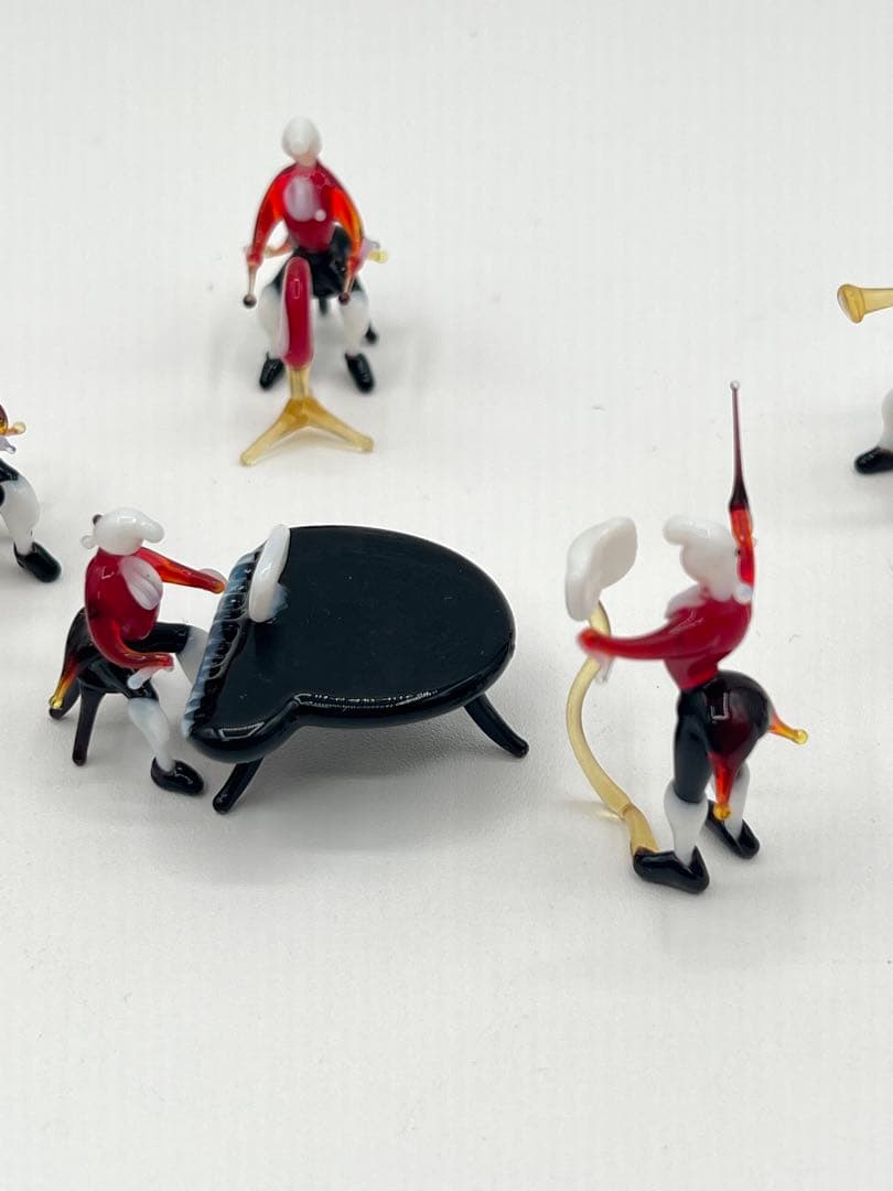 【オーケストラ　ディスプレイ　置物】ピアノコンチェルト　ガラス細工　台湾製　楽器