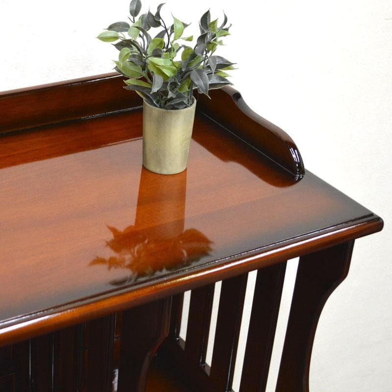 マホガニー ベッドサイドテーブル ミニ本棚 完成品 ナイトテーブル アンティーク