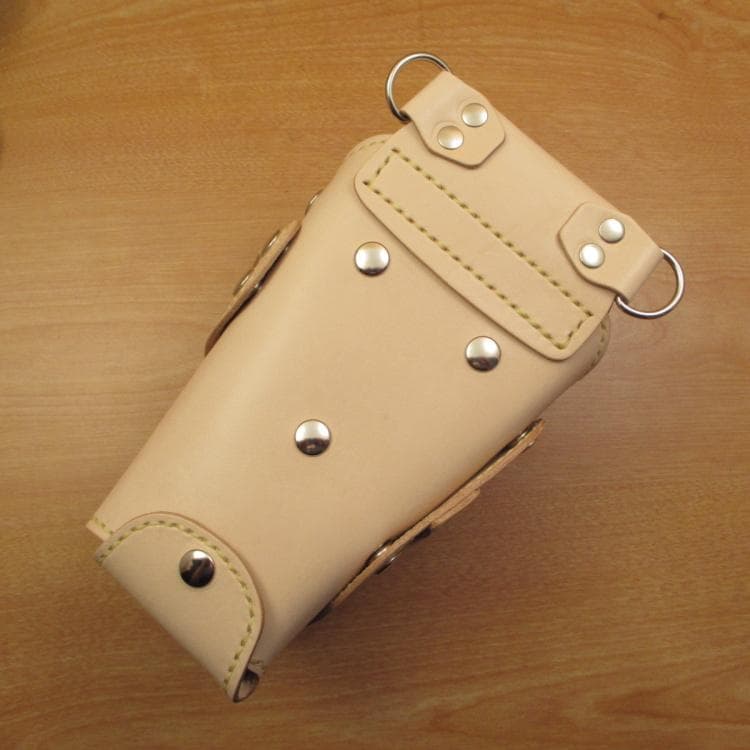 【トリマー向き】 ７丁差し　ヌメ革ナチュラル　シザーケース　TSC-10/NA