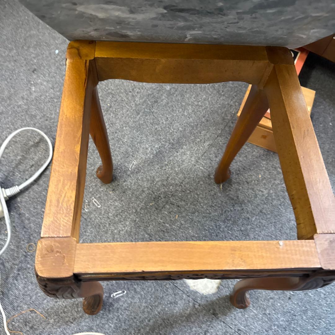 イタリア製 大理石天板 猫脚 コンソール　 花台　テーブル　ナイトテーブル