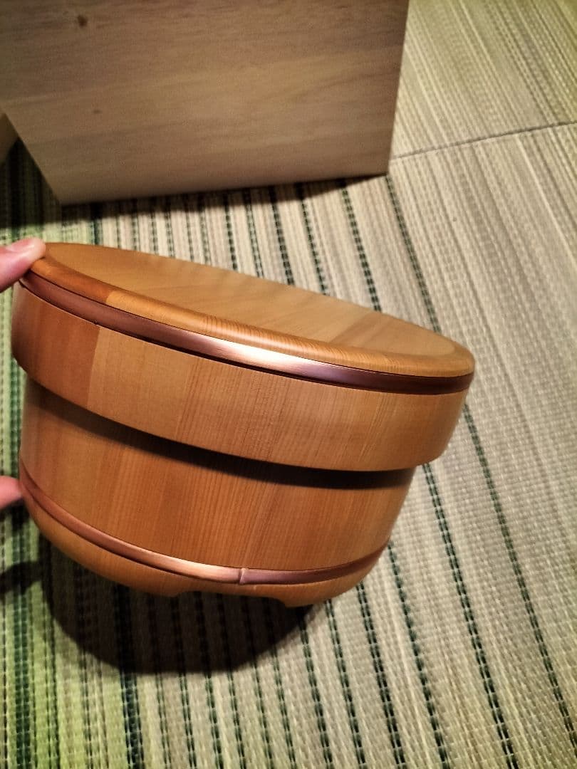 国産さわら使用、木製おひつ、お櫃　5合サイズ