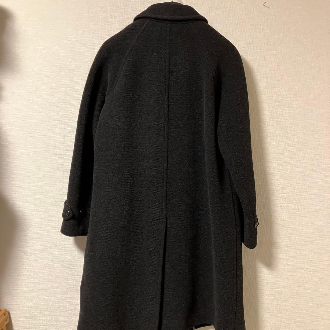 MOORBROOK製生地トゥモローランドバルマカーンコートチャコールグレー46