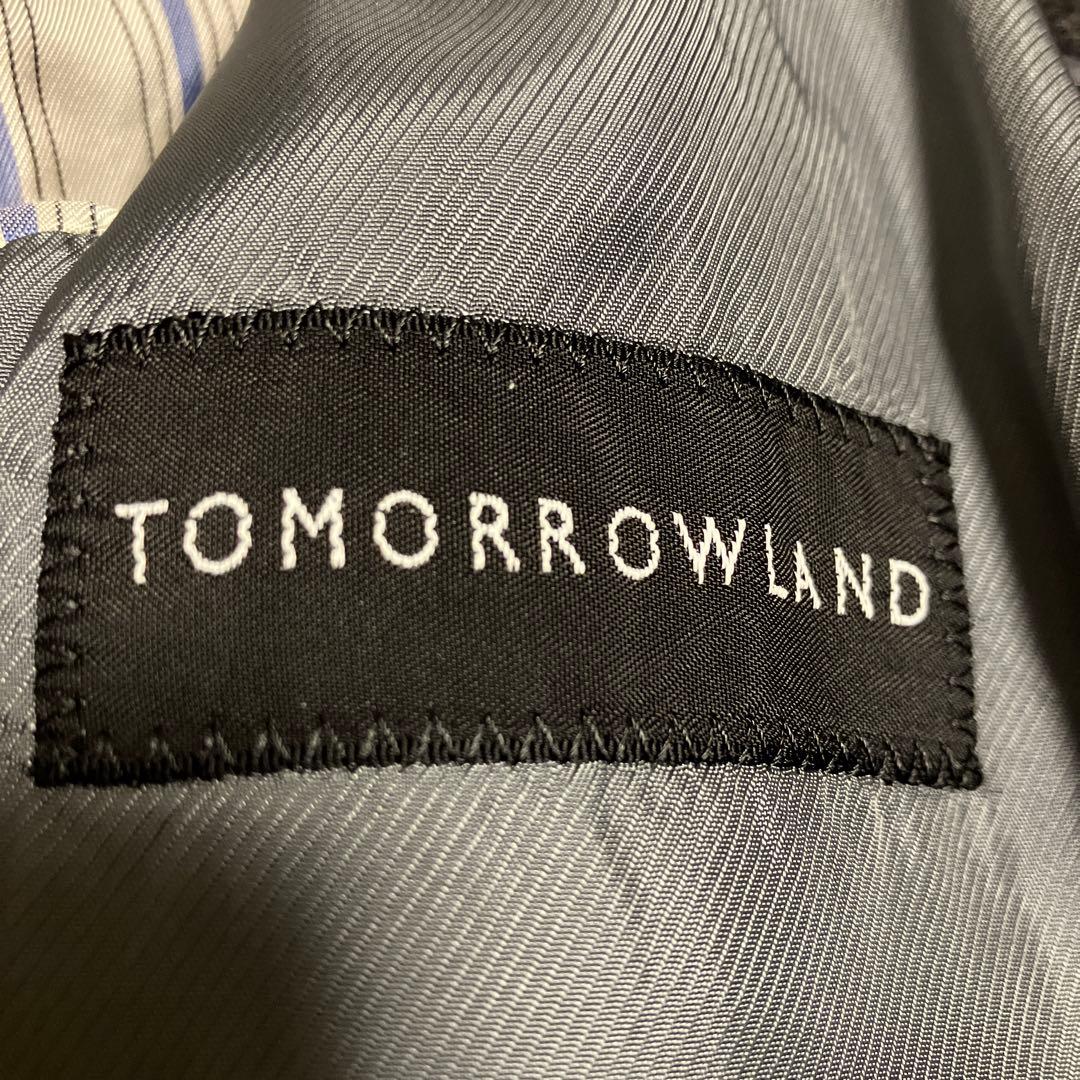 MOORBROOK製生地トゥモローランドバルマカーンコートチャコールグレー46