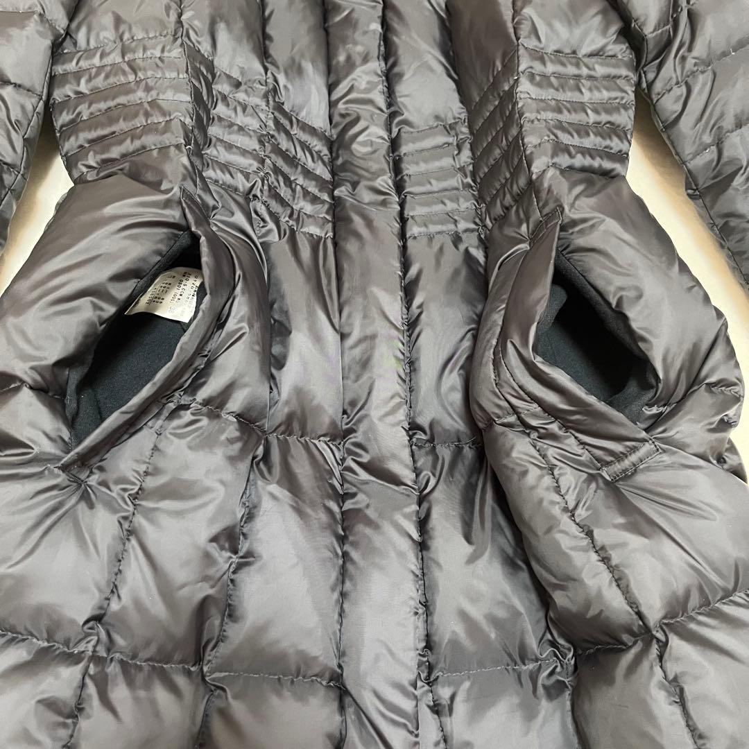 23区 ダウンコート シレータフタ Aライン フード ラクーンファー　黒38