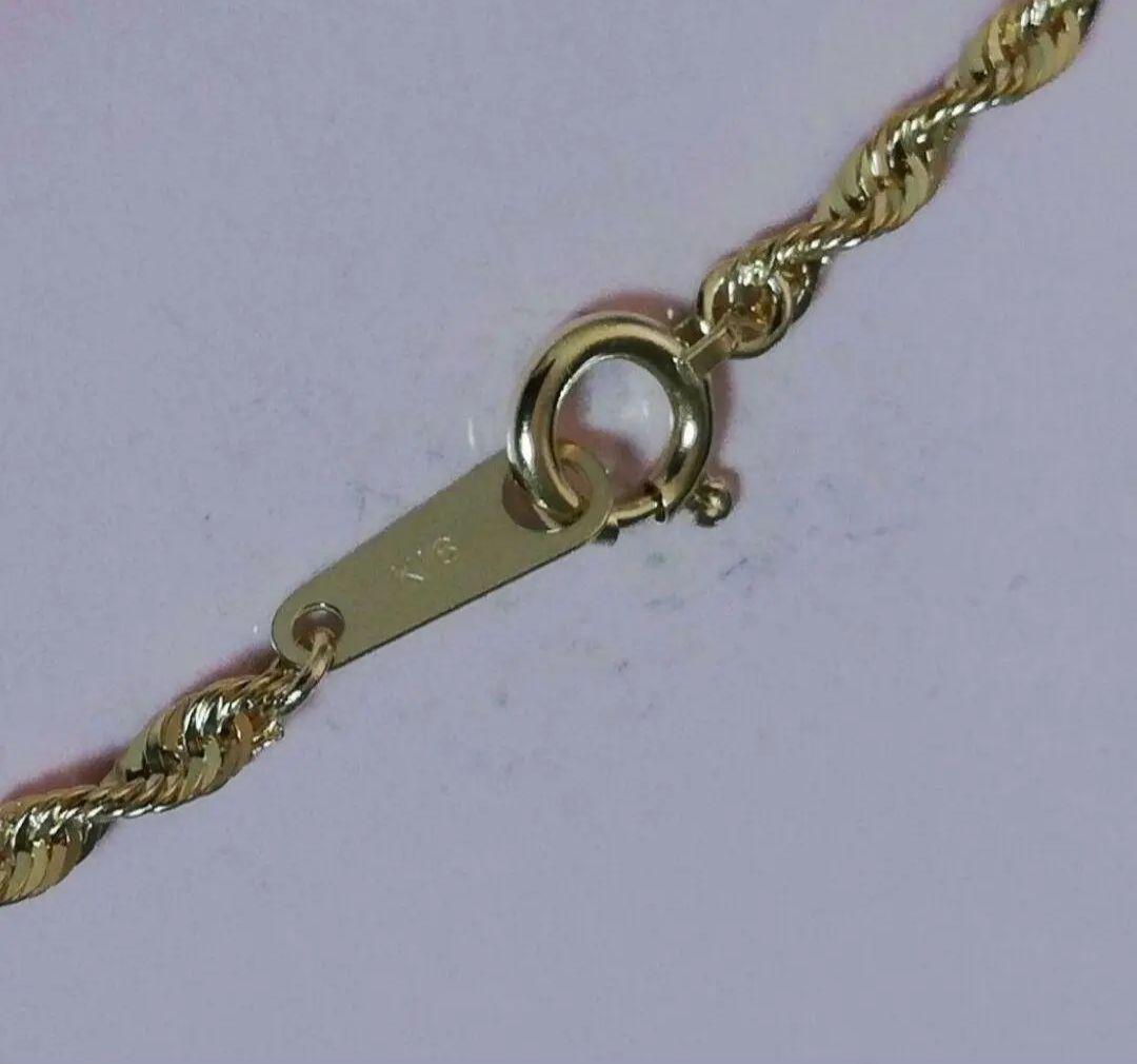 【最安値】K18 18金 18k YG ロープブレスレット 16cm 1.8㍉幅