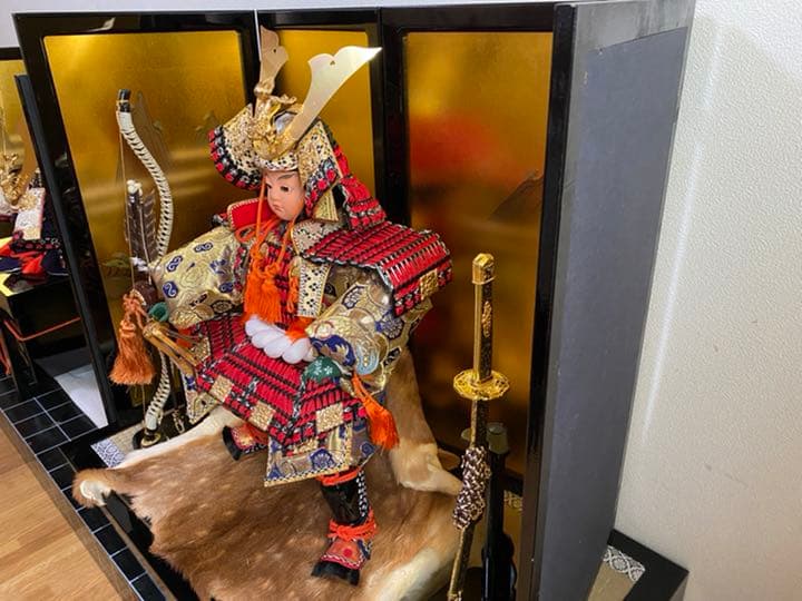 鎧着武者人形　大将飾り　こどもの日　五月人形　兜