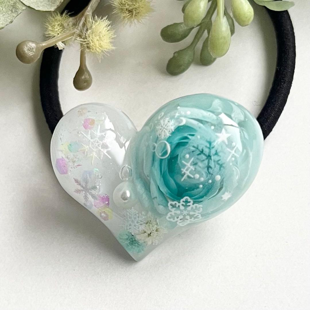 【Ꮶ☆様】No.625 レジンヘアゴム☆薔薇♡Xmas