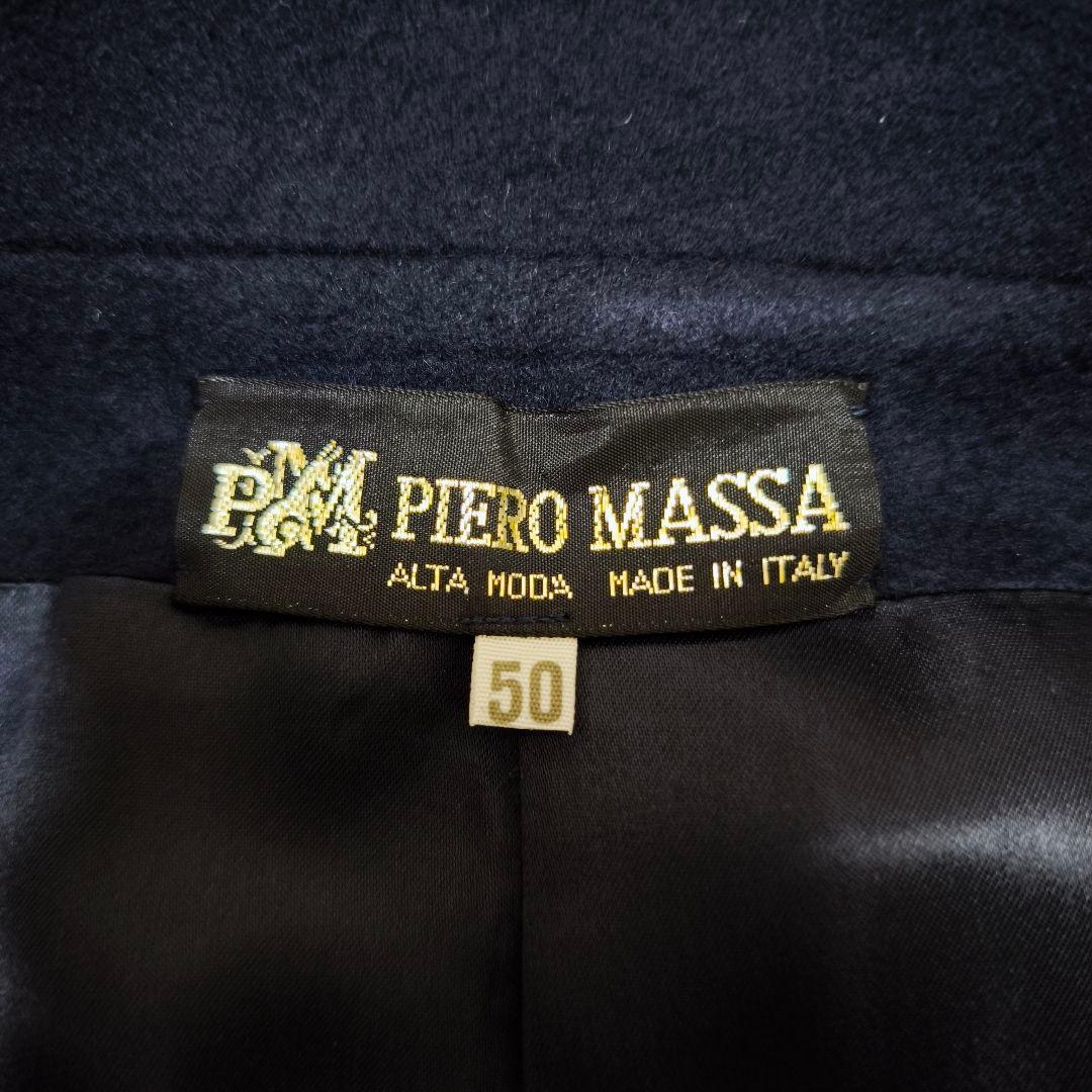 未使用級 PIACENZAカシミヤ100% ダブルブレストロングコートイタリア製