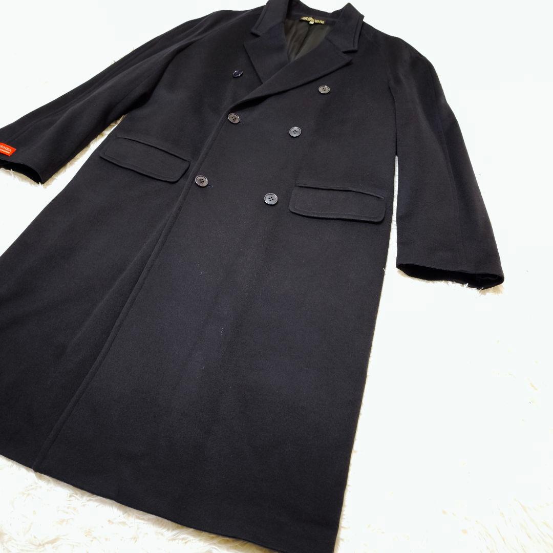 未使用級 PIACENZAカシミヤ100% ダブルブレストロングコートイタリア製