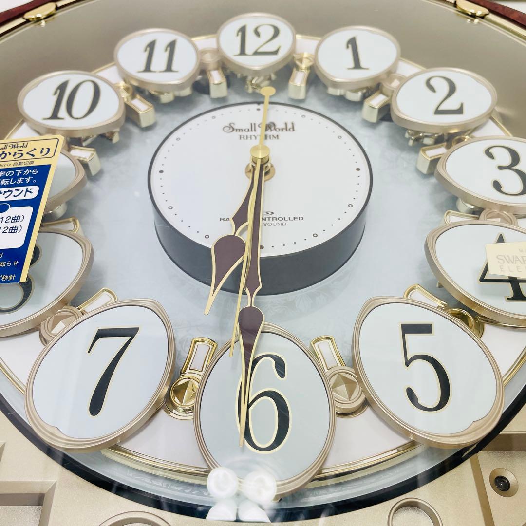 【新品未使用】リズム時計 スモールワールド 4MN480RH23 掛け時計
