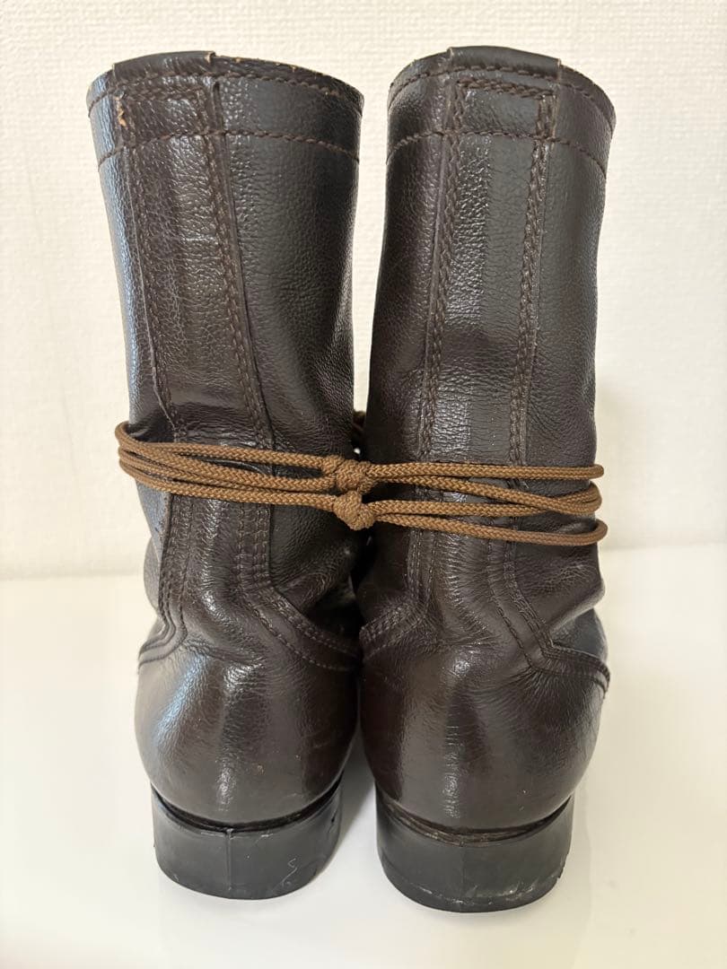 レア　陸上自衛隊　旧型半長靴　茶色　２５.5センチ　ミリタリーブーツ