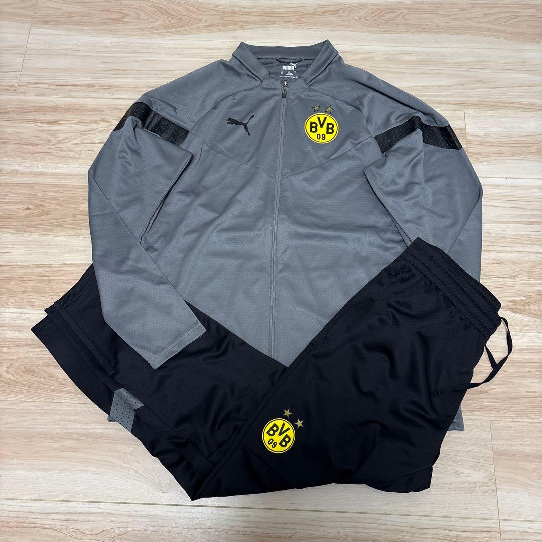▪️ボルシア・ドルトムント 黒　グレー　セットアップ　ジャージ上下　DRYCELL