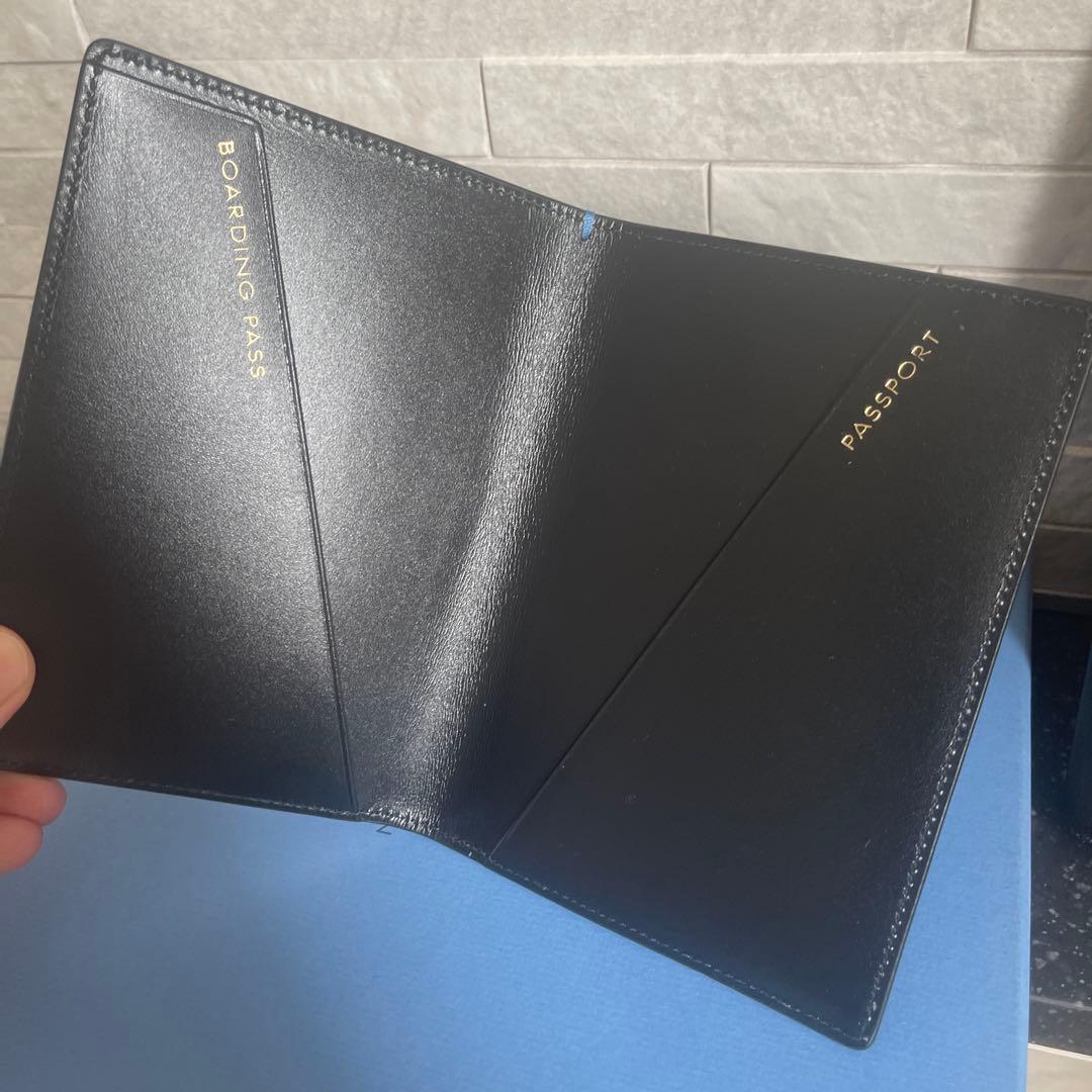 SMYTHSON スマイソン ボーディングパス+パスポートケースセット 黒 美品