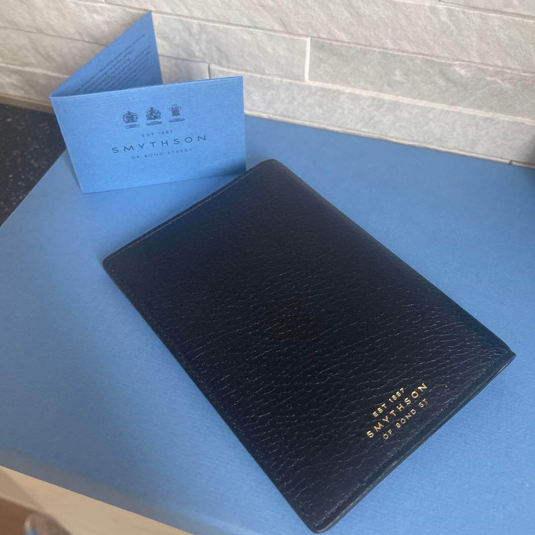 SMYTHSON スマイソン ボーディングパス+パスポートケースセット 黒 美品