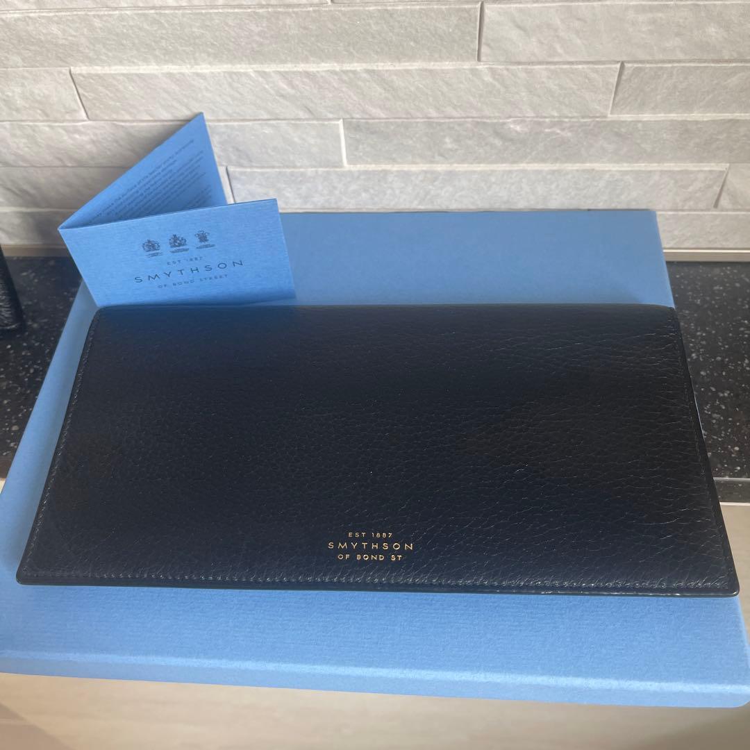SMYTHSON スマイソン ボーディングパス+パスポートケースセット 黒 美品