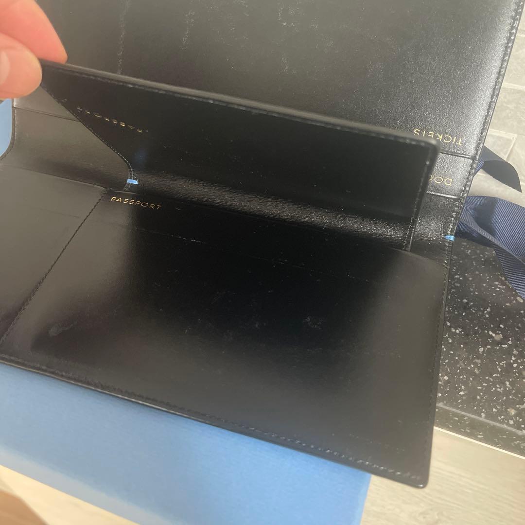 SMYTHSON スマイソン ボーディングパス+パスポートケースセット 黒 美品