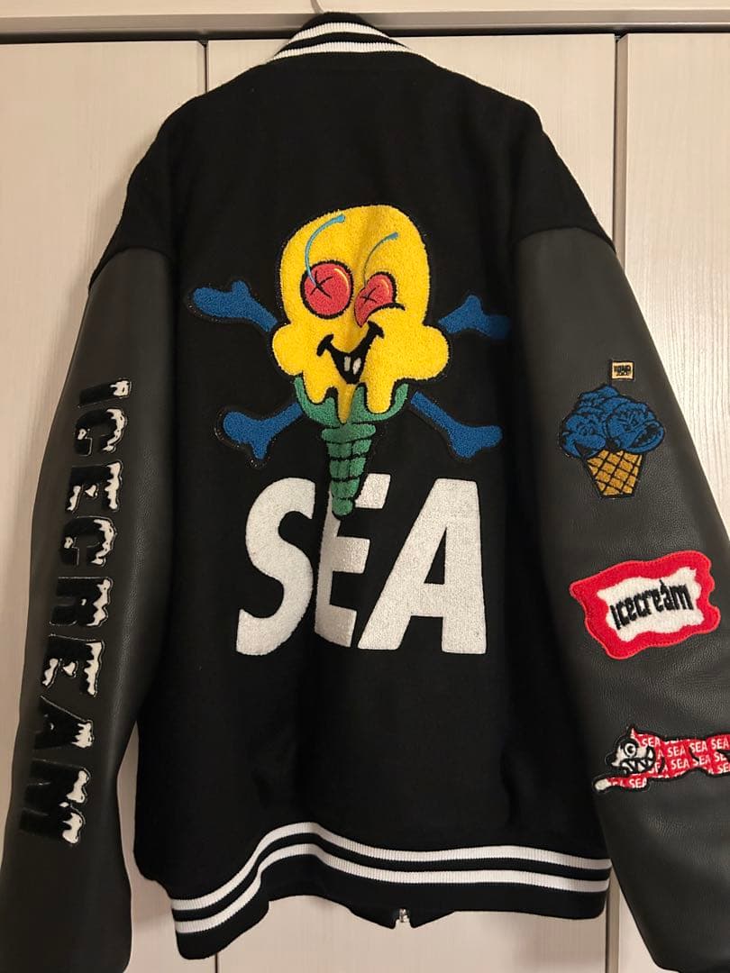 ICECREAM × WIND AND SEA コラボ スタジャン