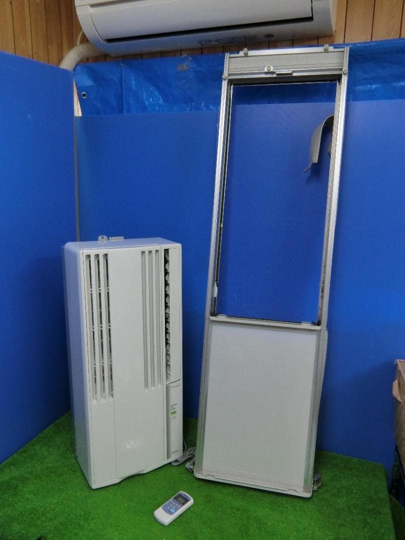 S47★コロナ窓用エアコン CW-F1622R/ 延長枠付き 保証付・送料無料