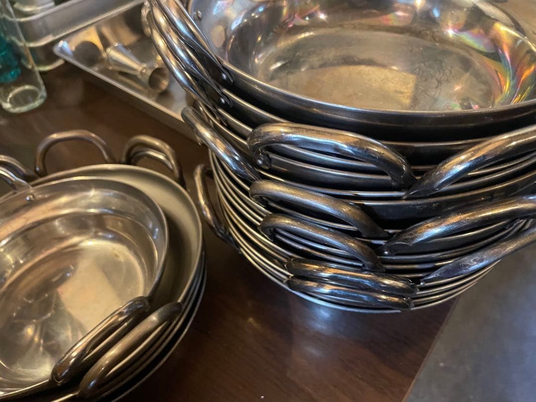 【toshi】【お得】ステンレススチール 両手鍋 34個セット