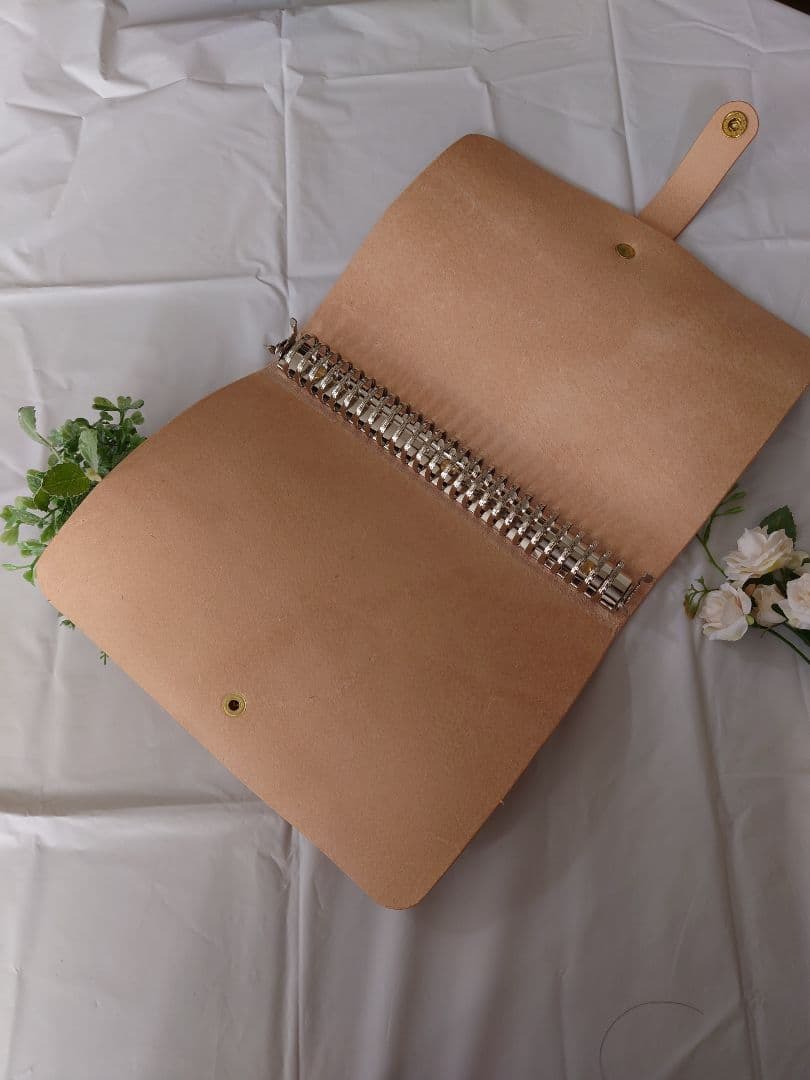 【真鍮と本革のファイル　A4】ルーズリーフファイル　バインダー　アルバム　30穴