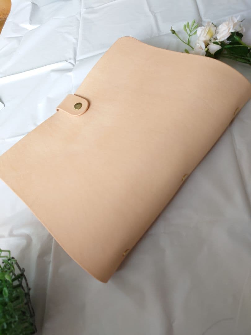 【真鍮と本革のファイル　A4】ルーズリーフファイル　バインダー　アルバム　30穴