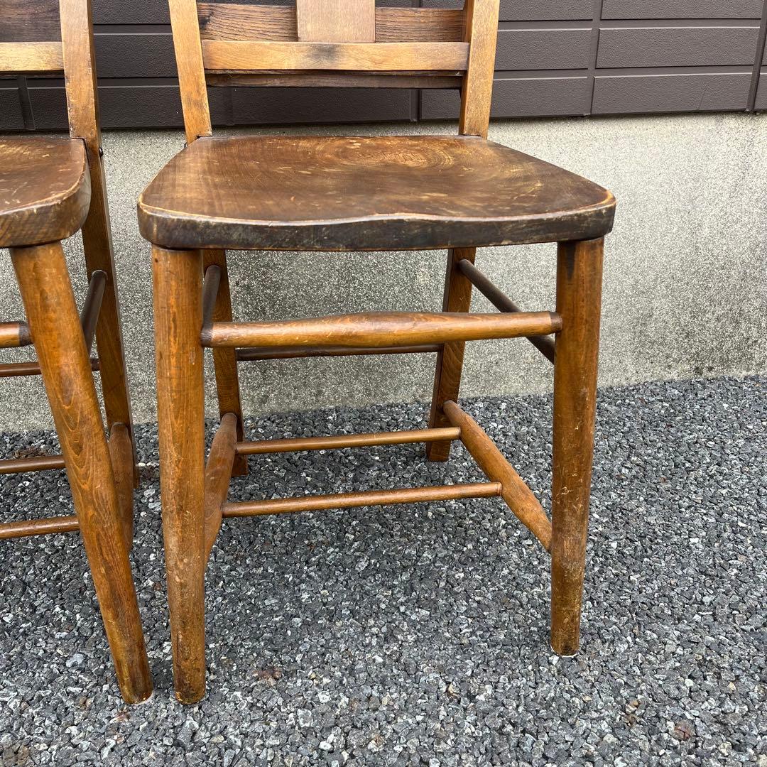 アンティーク　チャーチチェア　ダイニング　教会　椅子　イギリス　ヴィンテージ　②