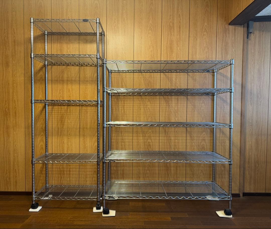 3台まとめ売り メタルラック（エレクタ+ルミナス＋アイリスオーヤマ）