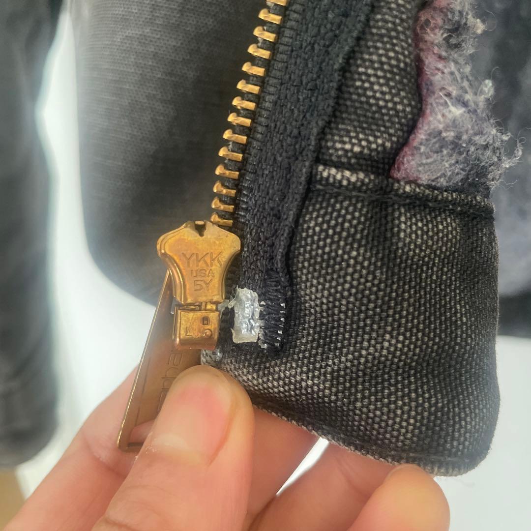 【米国製】Carhartt デトロイトジャケット 42 ブラック(フェード)